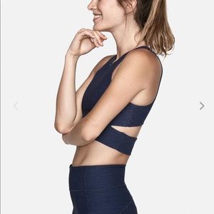 Outdoor Voices Slashback Navy Crop Top XS